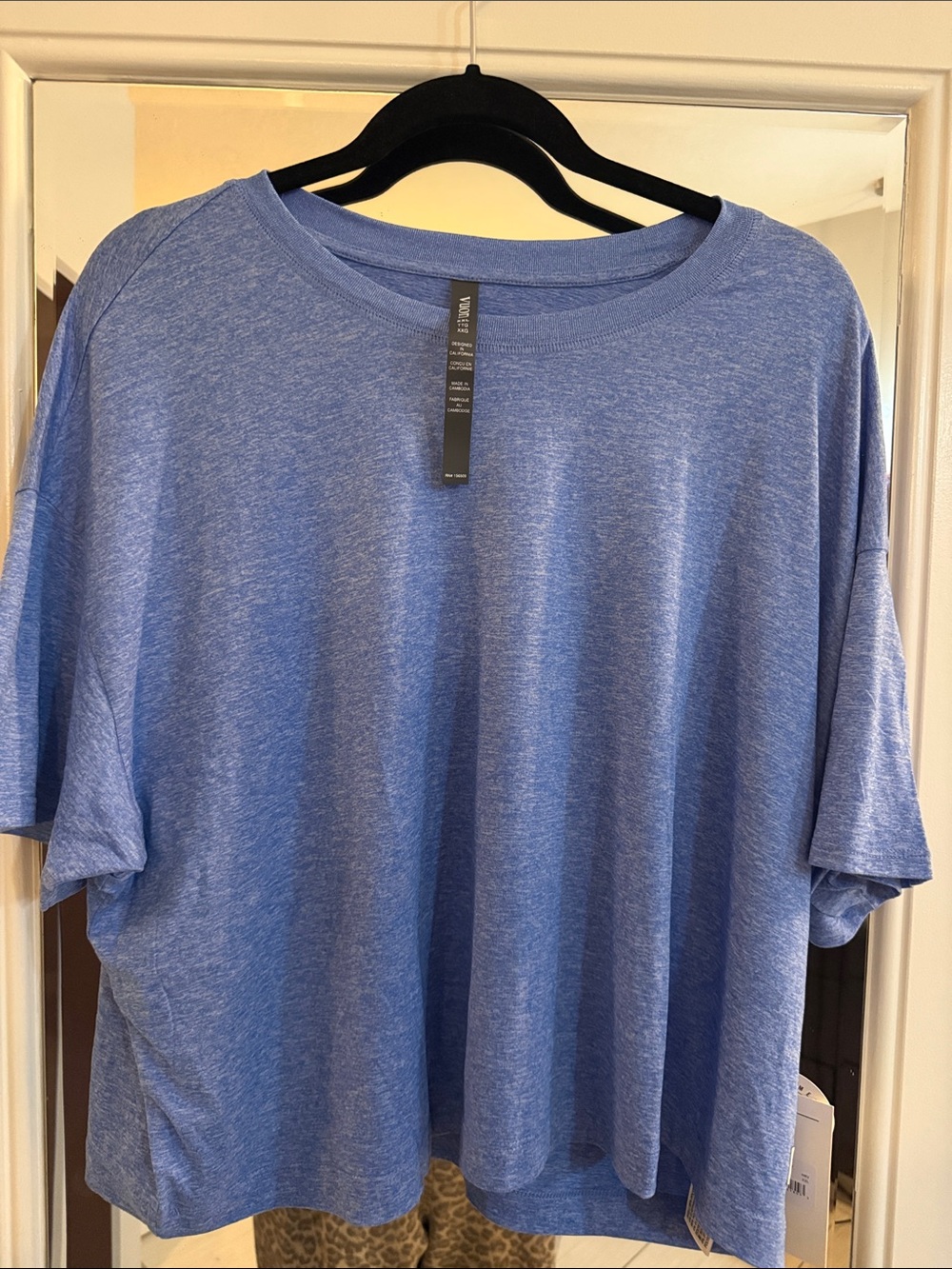 Vuori Heathered Blue Short Sleeve Crew Tee